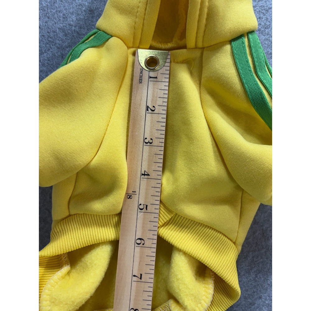 Adidog Pet Hoodie Yellow Green Stripes Graphic Dog Sweatshirt Med ** 2 Shirts ** - Picture 6 of 11